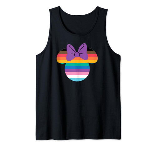 Disney Minnie Mouse Pride Inclusive Rainbow Head Icon Fill Tank Top