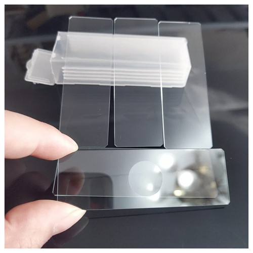 TYZK Microscope Kit 5pcs Glass Reusable Bio-Microscope Double Single Concave Microscope Blank Glass Slides Microscope Lens Adapters (Color : Single concave 5pcs)