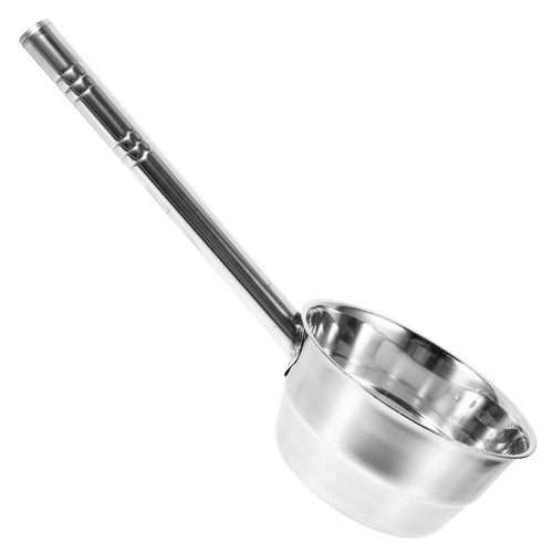 YARNOW 2pcs Stainless Steel Spoon Bath Ladle Dipper Garden Watering Ladle Soup Ladle Kitchen Ladle Food Pot Flour Scoop Water Scoop Cup Bath Spoon Short Handle Flour Spoon
