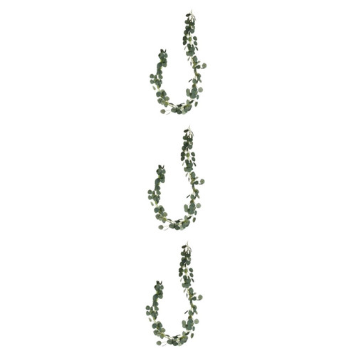 PRETYZOOM 3pcs Plants Artificial Leaves Home Artificial Greenery Garland Faux Leaves Vines Artificial Flower Garland Hanging Leaves Wall Decor Artificial Plant Rattan Eucalyptus
