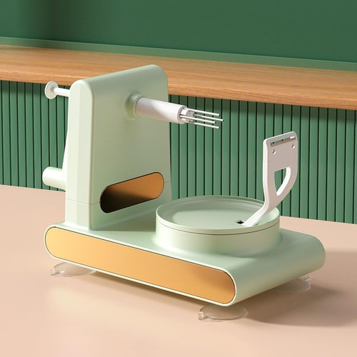 Multi-Fruit Peeler 2.0, Apple Peeler, Vegetable, Fruit Peeler, Peeling Machine Fast Manual Setting with 8 Blade Slicer Apple pear Peeler Five Seconds (Light Green)