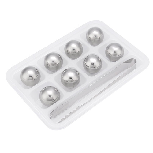 Stainless Steel Ice Spheres for ice wine quick frozen ice cubes with a Ice Tong(Round ball)