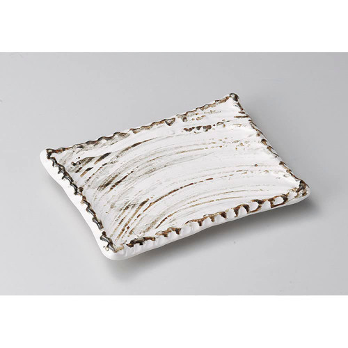 ????(Yamashita kogei) Yamasita Craft 167-7-636 Rust Powder Pulled Mountain Water Square Plate, 6.9 inches (17.5 cm)