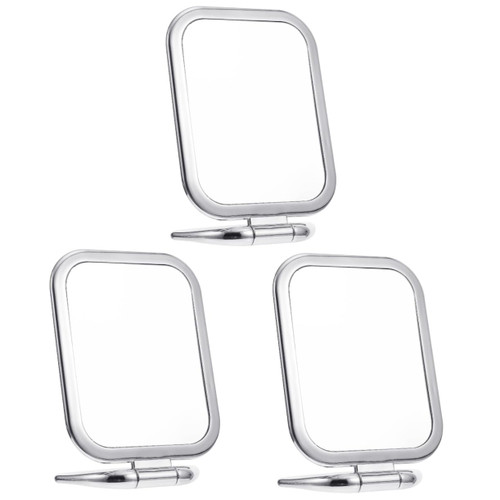Housoutil 3pcs Double Sided Makeup Mirror Portable Makeup Mirror Portable Vanity Mirror Clear Vision Mirror Small Space Mirror Vanity Table Travel Vanity Mirror Countertop Mirror Hand Mirror