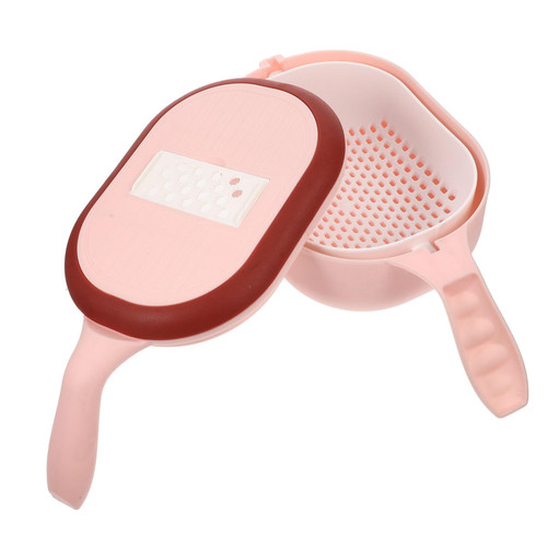 DEARMAMY Vegetable Drainer Adjustable Kitchen Cutter Kitchen Onion Cutter Cheese Slicer Mandoline Carrot Grater Mandoline Food Slicer Fruits Vegetables Cutter Razor Egg Pink Pp