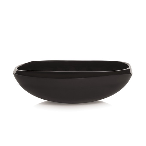 Savora Chamfer Porcelain Bowl, 10-Inch, Noir