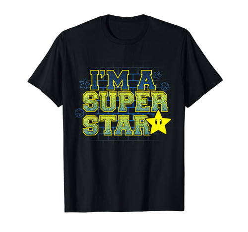 Super Mario I'm The Super Star Starman Portrait T-Shirt
