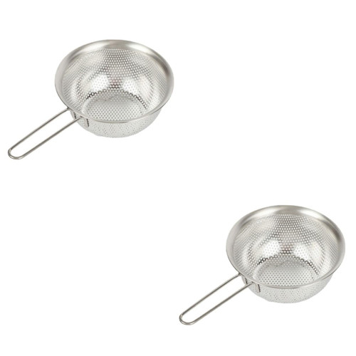 OUNONA 2pcs Rice Draining Basket Fruit Colander Fine Mesh Strainer Fruits Washing Drainer Stainless Rice Strainer Rice Rinse Strainer Rice Cleaner Stainless Steel Vegetable Food