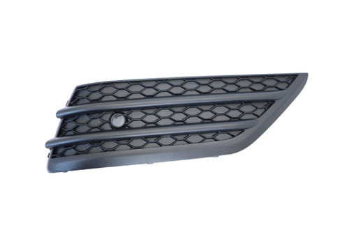 JustDrivably Replacement Parts Fog Lamp Cover Bumper Grille Grill With Parking Aid Sensor Hole Textured Black Plastic 2016-2018 Compatible With Honda Pilot For HO1039131 Front Passenger Right Side