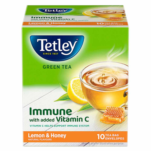 Tetley Green Tea - Lemon & Honey (10 Bags)