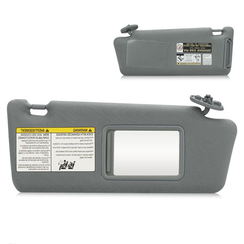 Right Passenger Side Sun Visor Gray for Toyota Tacoma 2005 2006 2007 2008 2009 2010 2011 2012 Without Light Sunvisor Replacement 74310-04081-E0