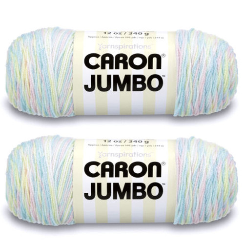 Caron Jumbo Prints Baby Rainbow Yarn - 2 Pack