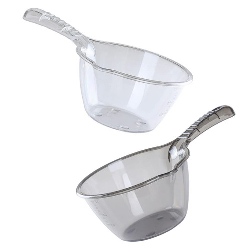 Plastic Spoons Water Bath Scoop 2Pcs Water Scoop Kitchen Water Ladle Bath Ladle Dipper Spoons Water Scoop Cup Bathroom Kitchen Ladles Bathing Accessories Plastic Bathing Dipper Shampoo