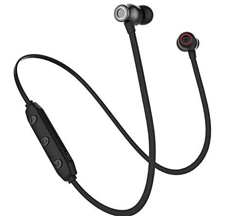 Bokai Nobby Wireless Bluetooth Headphones IPX5 Waterproof, Wireless Sport Earphones Bluetooth 5.0, HiFi Bass Stereo Sweatproof Earbuds mic, Noise Cancelling Headset for Workout, Running, Gym?X5-Black?