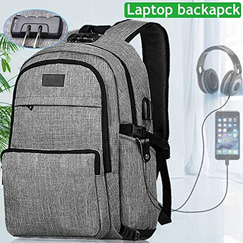 Backpack Laptop Backpack Laptop Bag for Women Men Travel Anti Theft College Student Professional Business Slim Computer School Backpack Bookbag with USB Charging Port & Headphone Hole Fit 15.6" Laptop