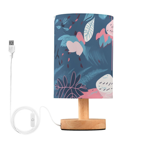 FRODOTGV Pink White Blue and Green Flamingo Bedside Lamp Night Stand Lamp Creative Table Lamp for Study End Table Small Table Lamps Living Room Living Room Night Light