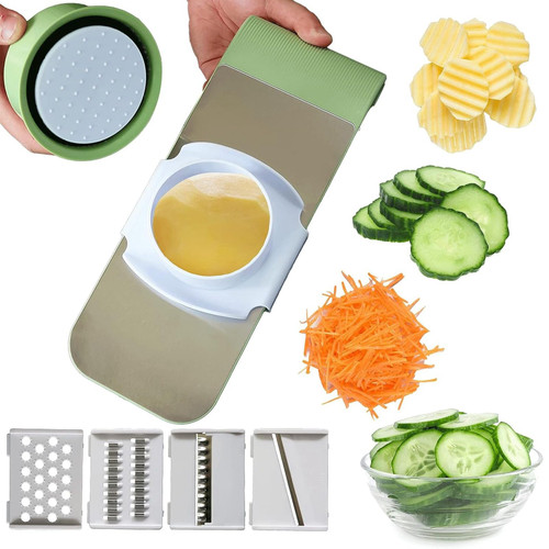Mandoline Slicer for Kitchen, Veggie Slicer, Vegetable Cutter,Vegetable Slicer Multi Blade Potato Veggie Slicer Cutter Shredder Food Chopper for Kitchen Household