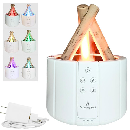 Volcano Flame Diffuser for Essential Oils with Aroma Humidifier, Air Essentials Fire Mist Ambientador, Flame Oil Diffuser, Volcano humidifier, fire Diffuser or Flame humidifier (280 ml, White) Volcano Flame Diffuser for Essential Oils with Aroma Humidifier, Air Essentials Fire Mist Ambientador, Flame Oil Diffuser, Volcano humidifier, fire Diffuser or Flame humidifier (280 ml, White)