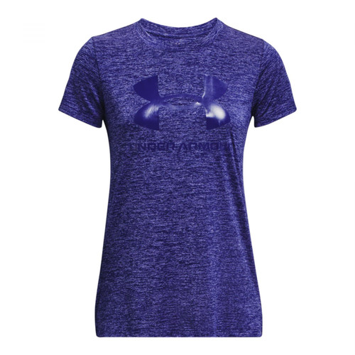 Under Armour Women's Tech Twist Big Logo Short Sleeve T-Shirt, (468) Sonar Blue/Baja Blue/Sonar Blue, X-Small