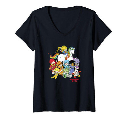 Rainbow Brite & Friends Vintage Color Kids And Sprites Group V-Neck T-Shirt
