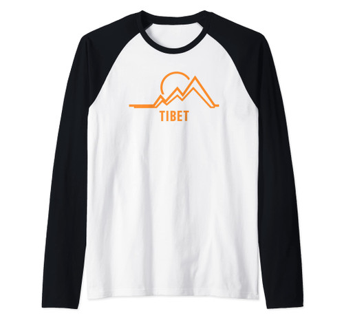 Tibet Mountains sunset Raglan Baseball Tee