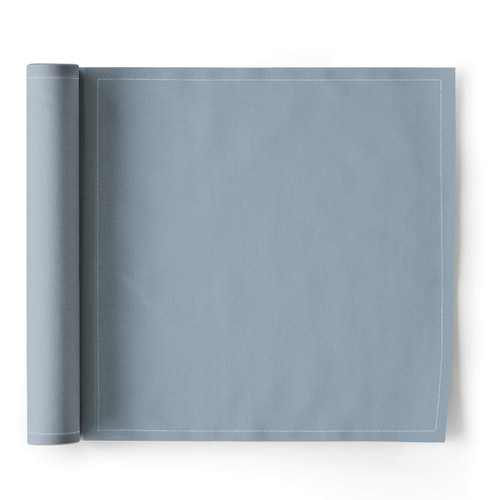 MY DRAP Cloth Washable and Reusable Dinner Napkin - 12.6 x 12.6 in (12 Per Roll, Cotton Foggy Blue)