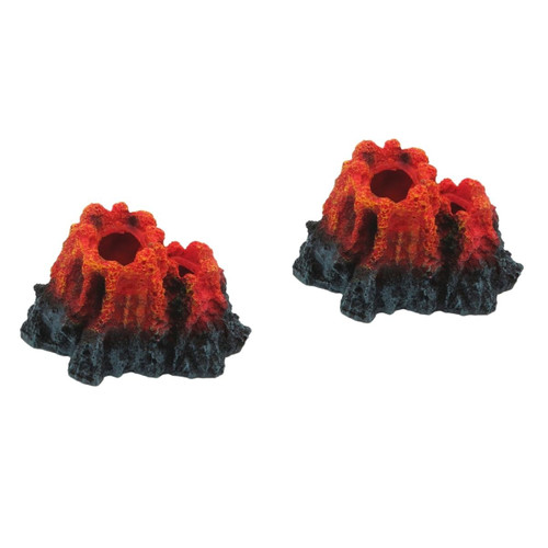 BESPORTBLE 2 Pcs Simulation Volcanic Fish Tank Volcanic Aquarium Volcano Fish Tank Volcano for Aquarium Volcano Air Decor Ornament Underwater Volcanic Air Pump Bubble Stone