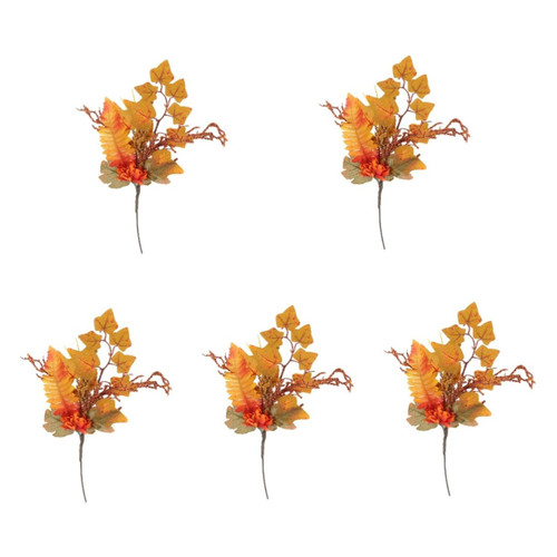 IMIKEYA 5pcs Maple Leaf Cuttings Artificial Maple Branches Artificial Maple Leaf Stems Maple Tree Branch Vase Leaf Pick Filler Fall Decoration Fall Maple Leaf Stem Photo Display Plastic
