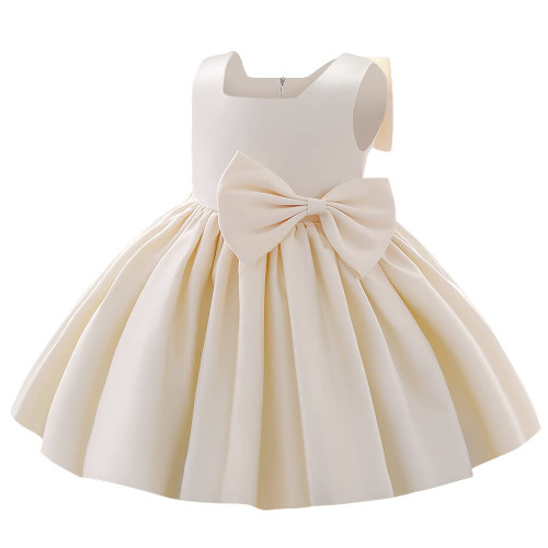 Flower Girl Dress for Wedding Kids Toddler Sleeveless Satin Bowknot Tulle Tutu Princess Dresses Bridesmaid Baptism Christening First Communion Pageant Birthday Party Prom Gown Champagne 12-18 Months Flower Girl Dress for Wedding Kids Toddler Sleeveless Satin Bowknot Tulle Tutu Princess Dresses Bridesmaid Baptism Christening First Communion Pageant Birthday Party Prom Gown Champagne 12-18 Months