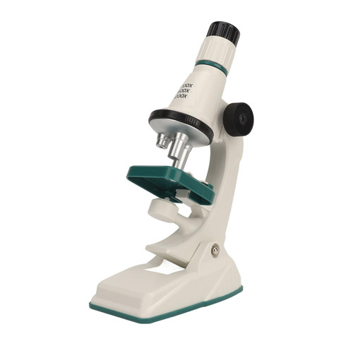 Kids Microscope Set, Microscope Kit, Scientific Learning, Builtin LED Light, Clear Images for Daily Use (White Green)