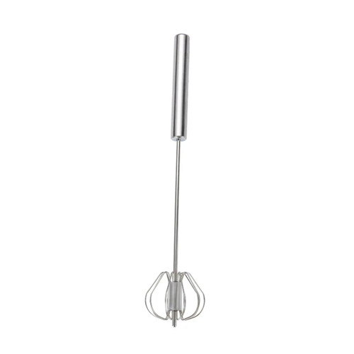 Semi-Automatic Egg Beater 304 Stainless Steel Egg Whisk Manual Hand Mixer Self Turning Egg Stirrer Kitchen Accessories Egg Tools (Color : 30.5CM)