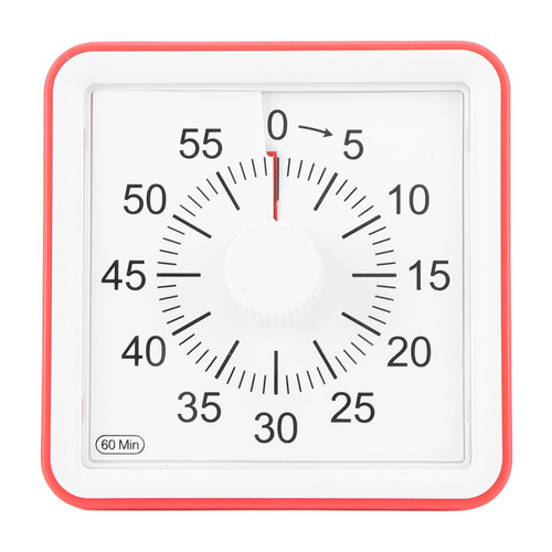 Mute Visual Timer, Visual Timer Time Management for Home (Red)