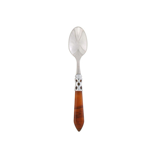 Vietri Aladdin Brilliant Tortoiseshell Teaspoon, Stainless Steel Dessert Spoon, 6.25" Tea Spoon