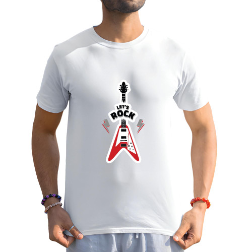 Music Gift for Rock Fans Electric Guitar Quote for Music Lovers Men Women White Gray Multicolor T shirt