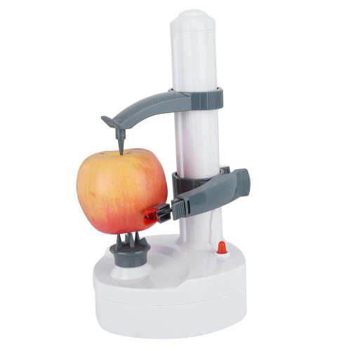 Electric Potato Peelers Automatic Rotating Apple Peeler Potato Peeling Machine Automatic Fruits Vegetables Cutter Kitchen Peeling Tool, 11x 5.7x5.7in(white)