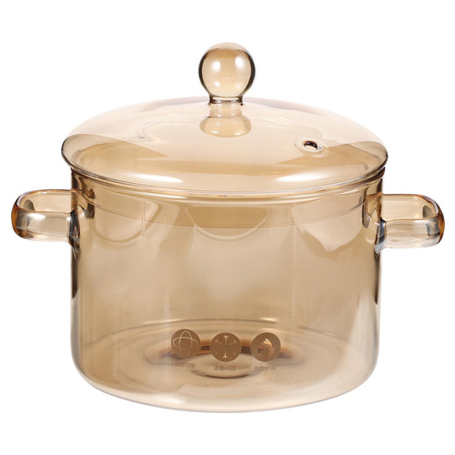 FUOYLOO Stew Cooker Soup Pot Glass Stew Pots Noodle Pot Glass Saucepan for Stove Glass Cooking Pots for Stove Glass Pot for Stove High Cookware Stovetop Non Stick Household Stove
