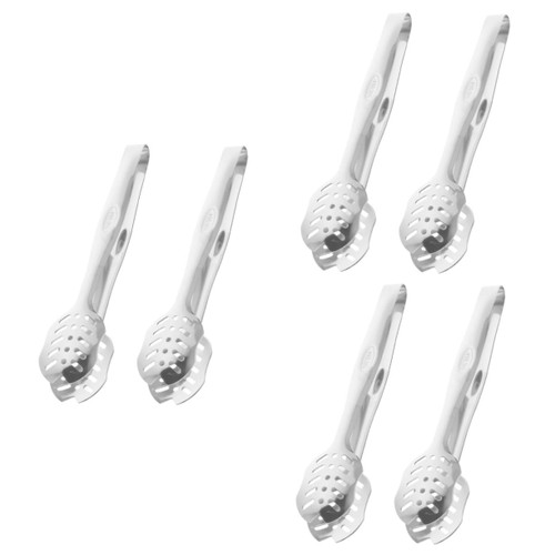 BESTOYARD 6 Pcs Food Tongs Convenient Grill Tong Convenient Bbq Tong Outdoor Bbq Baked Food Tong Buffet Tong Multi-function Grill Tong - Food Tong Grill Outdoor Barbecue Clip Stainless Steel
