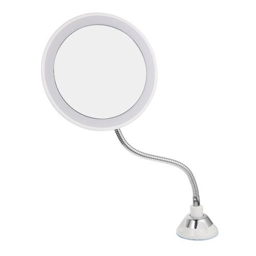 BIUDECO Suction Cup Vanity Mirror Make up Mirror Suction Cup Magnifying Glass Shower Mirror Magnifying Mirror Makeup Led Cosmetic Travel White with Suction Cup Abs Hand Mirror