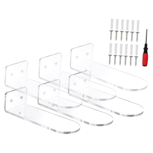 BUGUUYO 6pcs Shoe Rack Display Rack Levitating Shoe Display Rack Sneaker Display Shelves Clear Floating Shelves Clear Shelves Wall Rack Shelf Shoe Shelves Display Stands Sports Acrylic