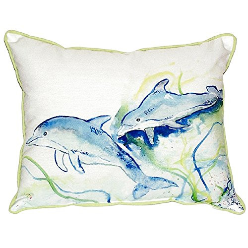 Betsy Drake SN002 Betsy's Dolphins Pillow, 11" x14"