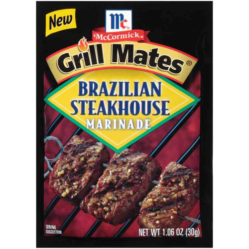 Mccormick Grill Mates Brazilian Steakhouse Marinade, 1.06 Ounce -- 12 per case. Mccormick Grill Mates Brazilian Steakhouse Marinade, 1.06 Ounce -- 12 per case.