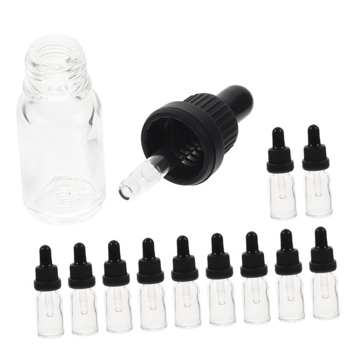 FRCOLOR 24 Pcs Dropper Glass Bottle Dropper Bottles Small Bottles Portable Dropper Bottle Eye Dropper Bottle Essential Oil Vial Containers Essential Oil Bottle Travel Cosmetic