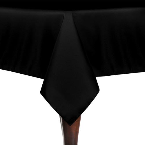 ULTIMATE TEXTILE 60 x 60-Inch Square Polyester Linen Tablecloth Black