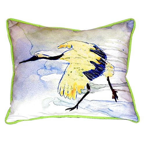 Betsy Drake SN163 Yellow Crane Pillow, 11" x14"