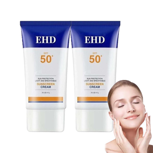 Ehd Sunscreen, Sunscreen For Face Spf 50, Ehd Sunscreen Cream, Face Sunscreen Moisturizer, Uv Isolation Waterproof Sweat Outdoor Men And Women 60g/Branch, Fast Absorption (2pcs)