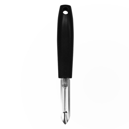 Fackelmann Initial Straight Peeler, 19x2.5x2cm, Silver, Black