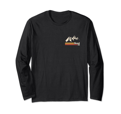 Retro Bend Oregon Mountains Long Sleeve T-Shirt