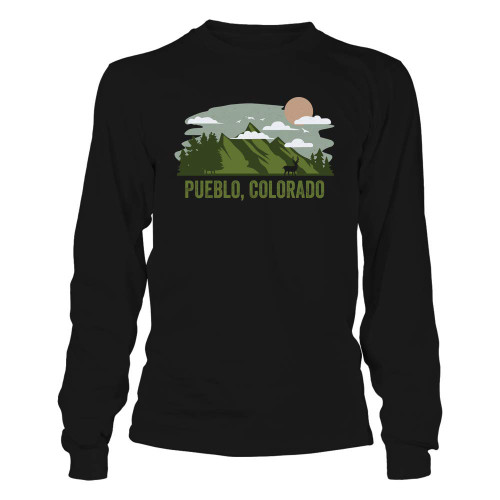 Colorado Mountain Design Pueblo Vacation Vintage Camping Black