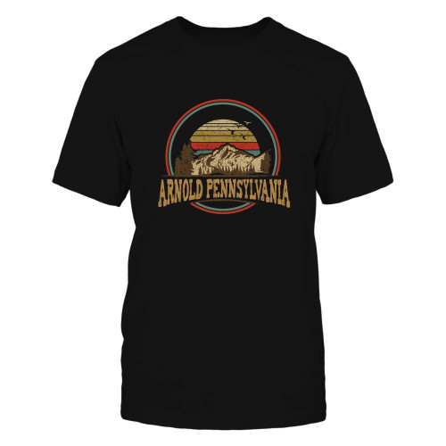 Pennsylvania Vintage Arnold Mountain Retro Home State Hiking Souvenir Gift Print Black