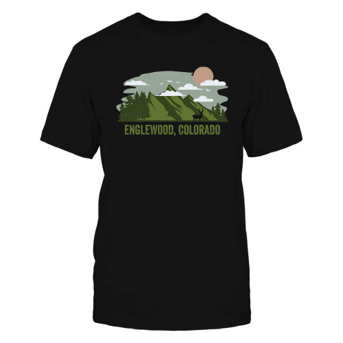 Colorado Mountain Design Englewood Vacation Vintage Camping Black